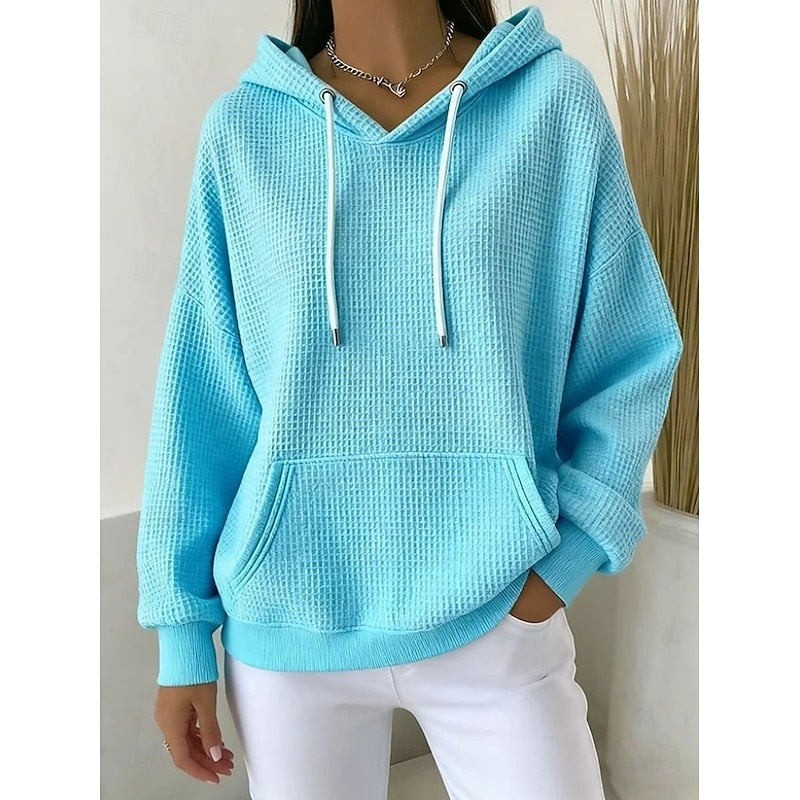 Miriam | Textured Waffle-Knit Hoodie