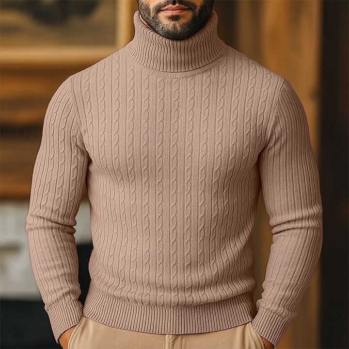 Curtis | Cable Knit Turtleneck Sweater