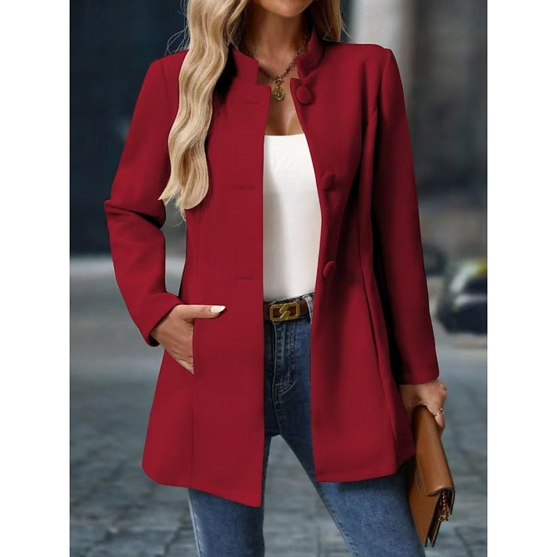 Lindsay | Stand-Collar Tailored Coat