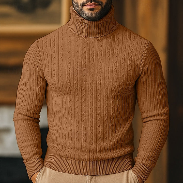 Curtis | Cable Knit Turtleneck Sweater