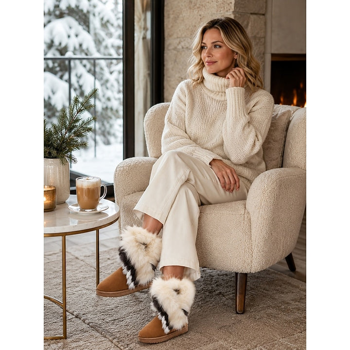 Odile | Cozy Fur-Trimmed Snow Boots