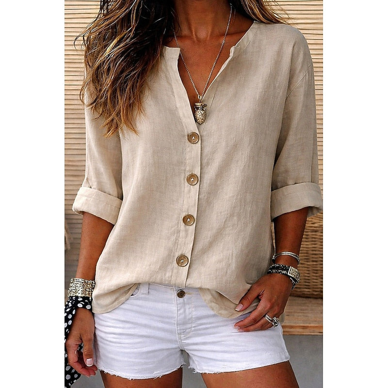 Rosalie | Relaxed Button-Front Blouse