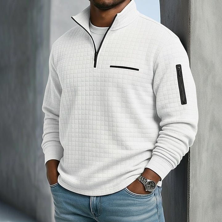 Preston | Textured Quarter-Zip Pullover
