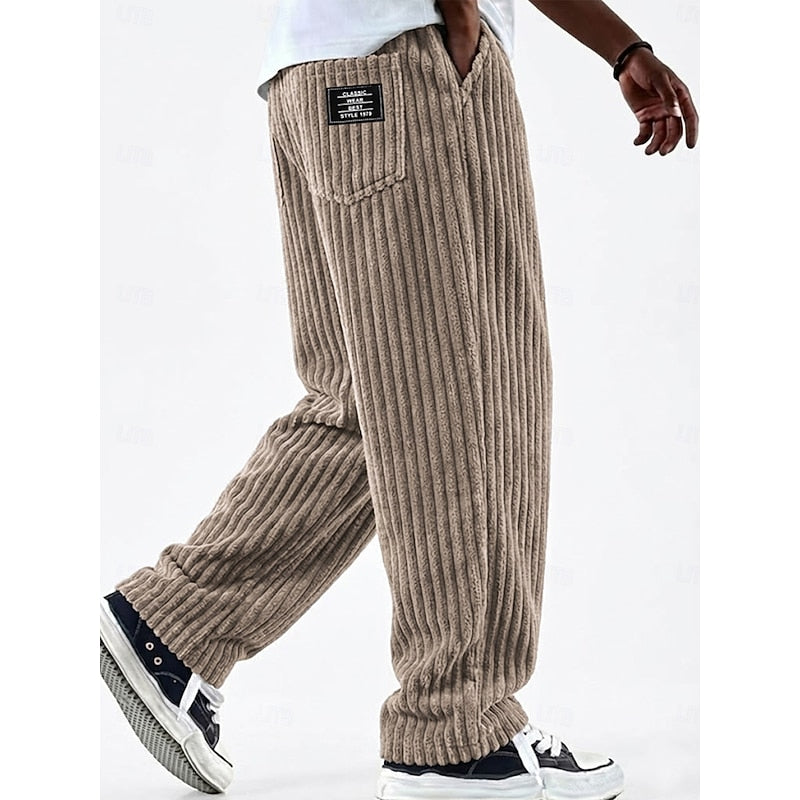 Harrison | Ribbed Straight-Leg Pants