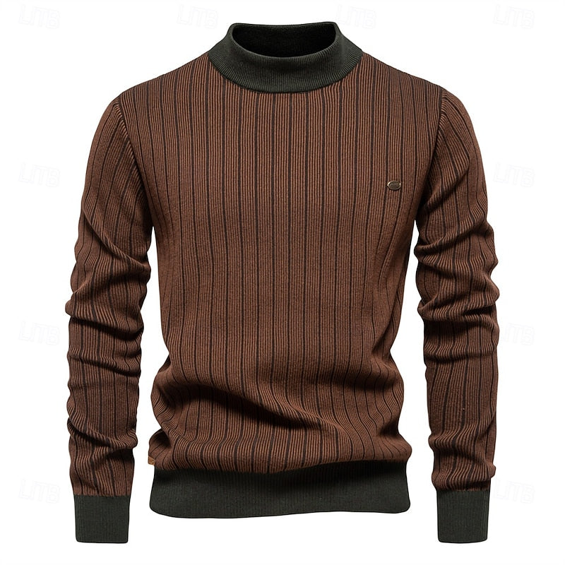 Everett | Ribbed Mock Neck Sweater