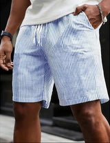 Karl | Men's Striped Seersucker Drawstring Shorts