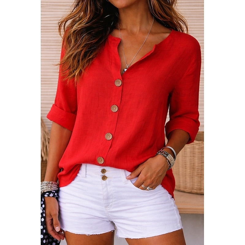 Rosalie | Relaxed Button-Front Blouse