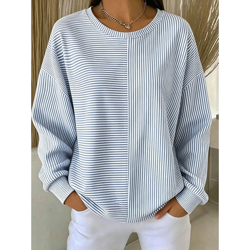 Lucia | Relaxed Striped Crew-Neck Top