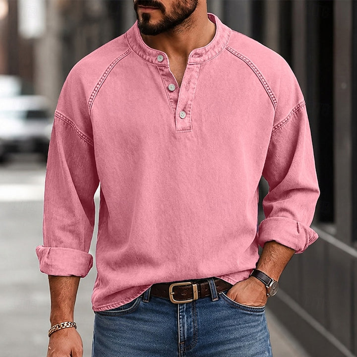 Harvey | Vintage-Washed Henley Shirt