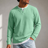 Bradley | Textured Waffle Long-Sleeve Top