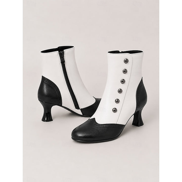 Eleanora | Vintage Two-Tone Ankle Boots