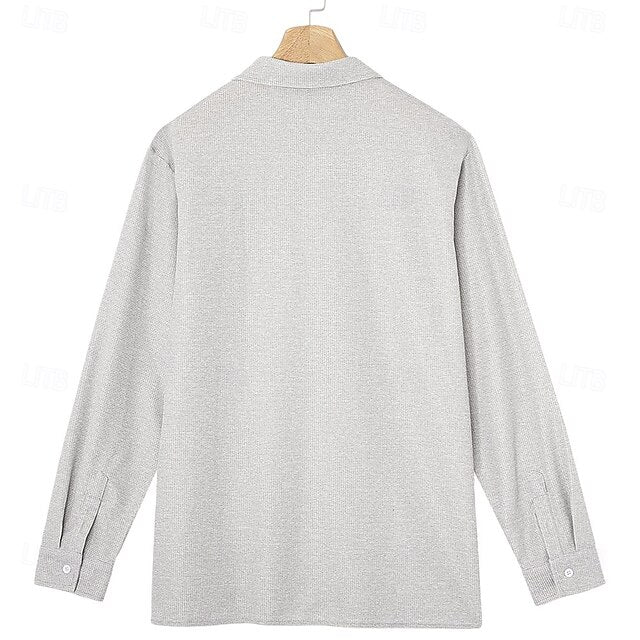 Isaac | Men's Waffle Knit Long Sleeve Shirt