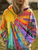 Tessa | Stylish Multicolor Sunrise Art Hoodie