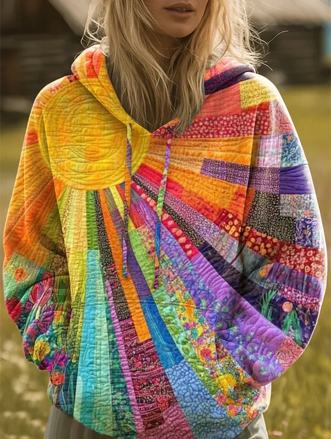 Sienna | Sunrise Patchwork Hoodie