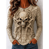 Etta | Halloween Skull Long Sleeve Top