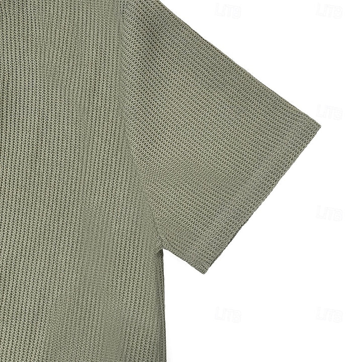 Emmett | Textured Waffle-Knit T-Shirt