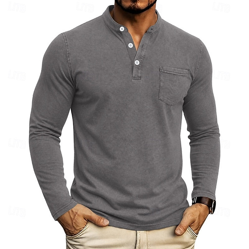 Quentin | Classic Long-Sleeve Henley Shirt