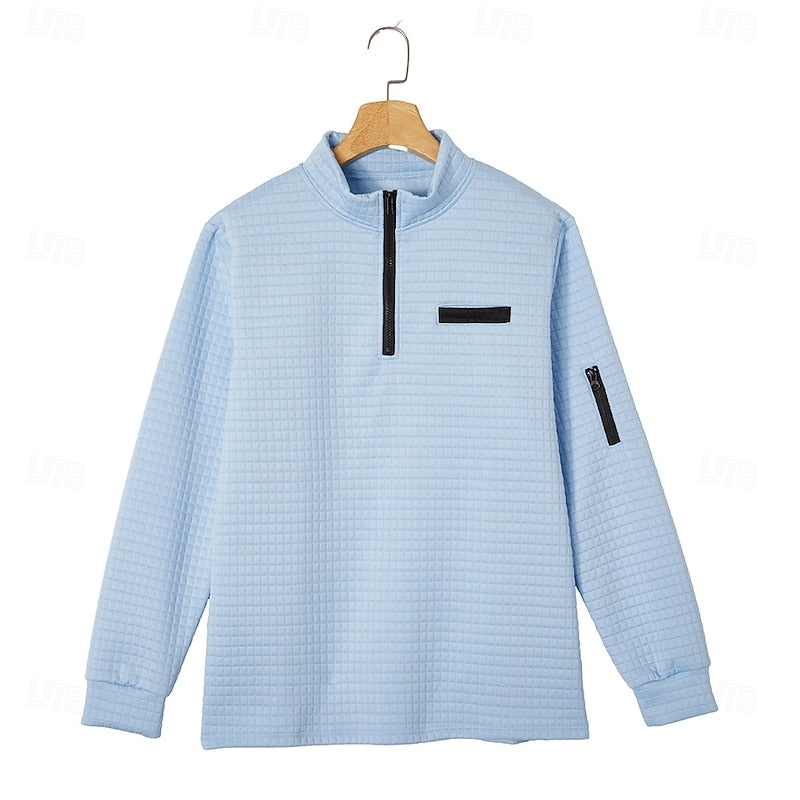 Preston | Textured Quarter-Zip Pullover