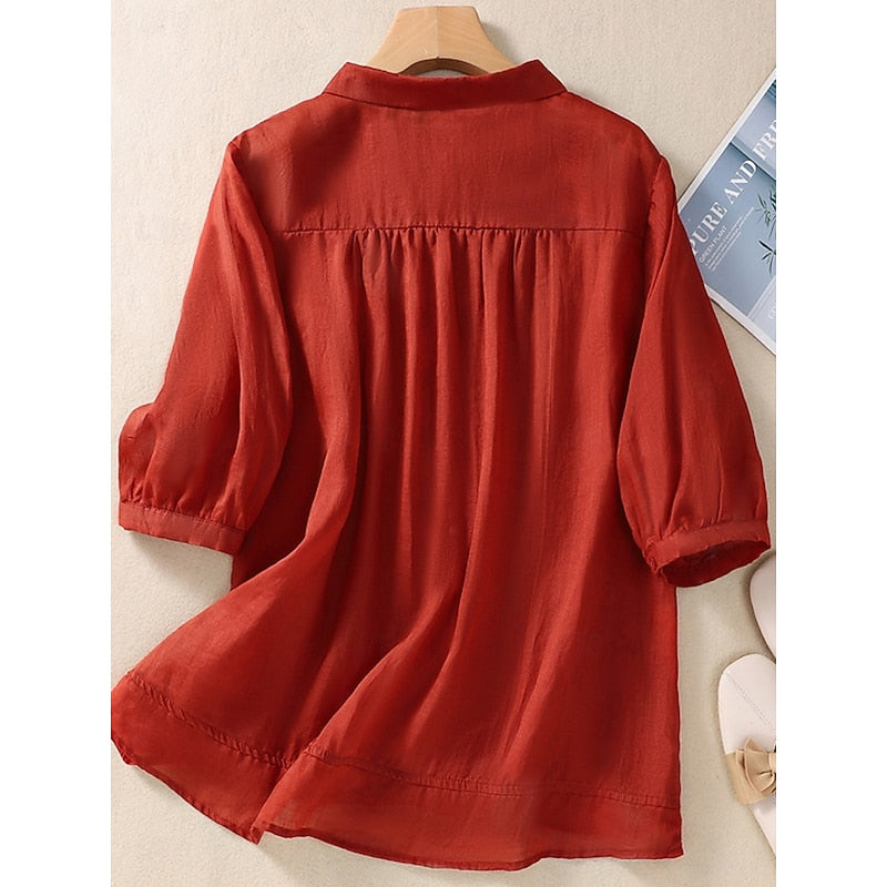 Harriet | Embroidered Peter Pan Collar Blouse