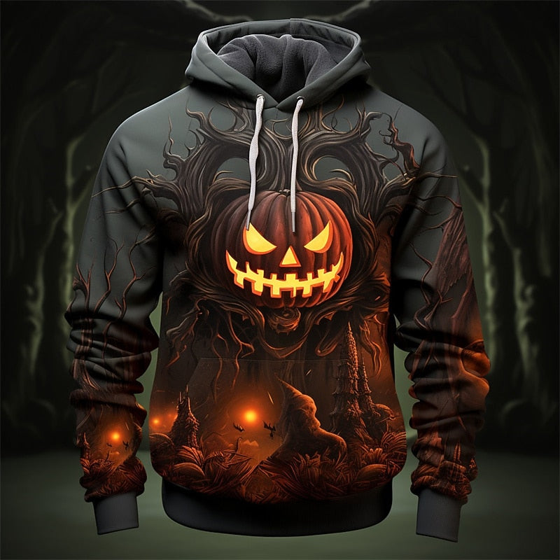 Jasper | Halloween Pumpkin Graphic Hoodie