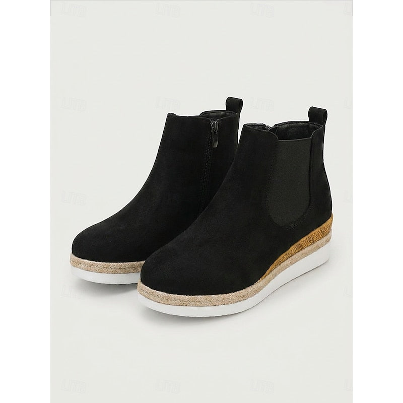 Felicity | Comfort Wedge Chelsea Ankle Boots