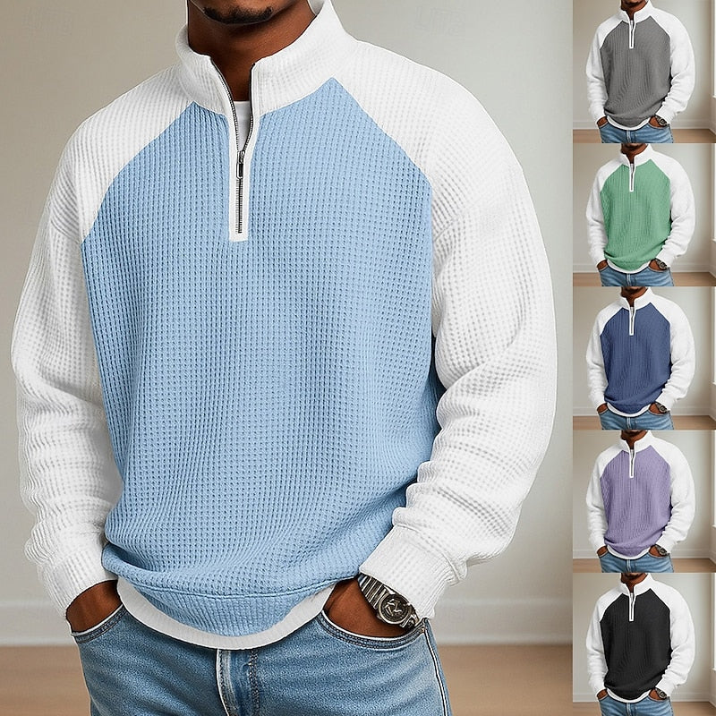 Elliott | Textured Quarter-Zip Polo