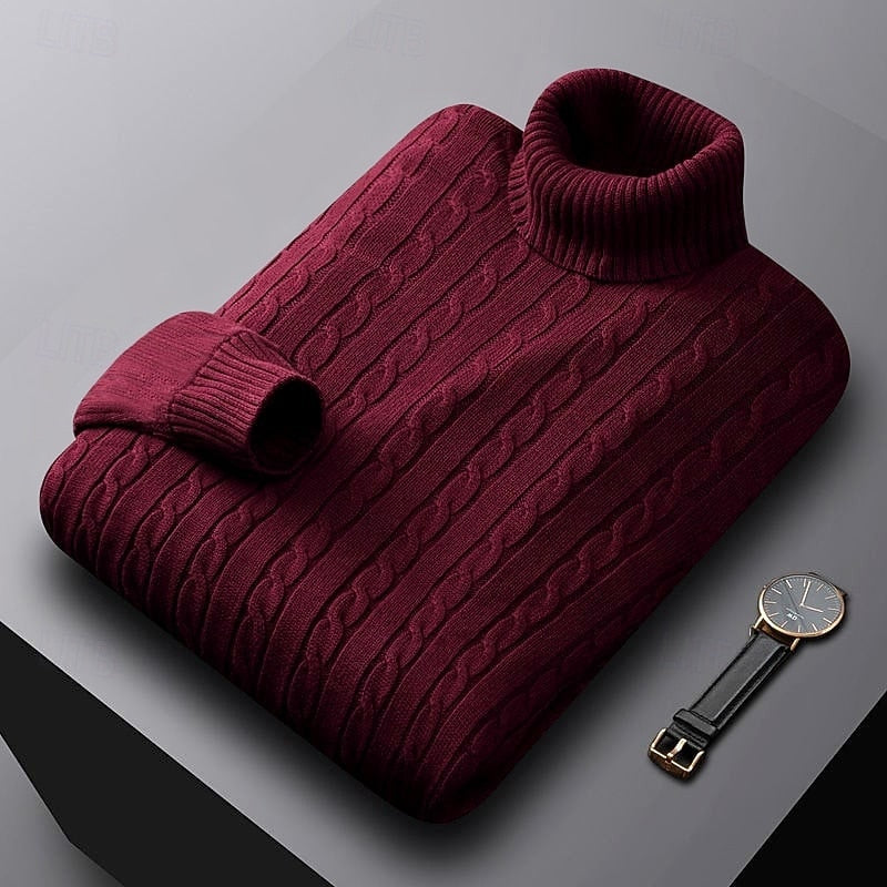 Thatcher | Cable-Knit Turtleneck Sweater