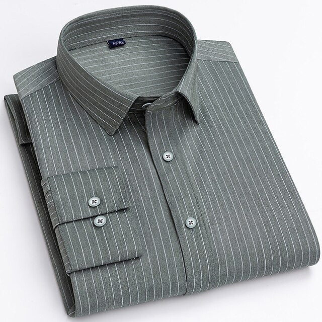 Henry | Men's Non-Iron Striped Long Sleeve Shirt