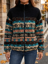Thalia | Western Aztec Zip Jacket