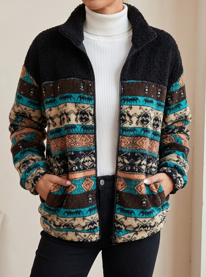 Thalia | Western Aztec Zip Jacket