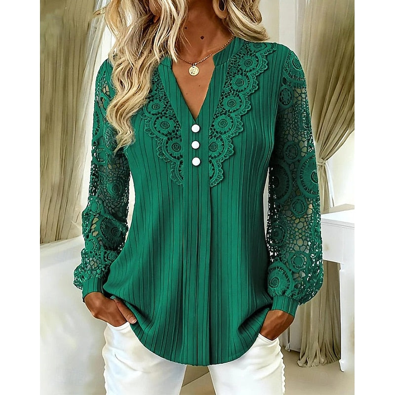 Rosalie | Lace-Trimmed Blouse