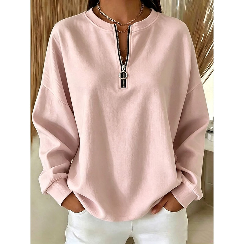 Josephine | Relaxed Quarter-Zip Sweatshirt