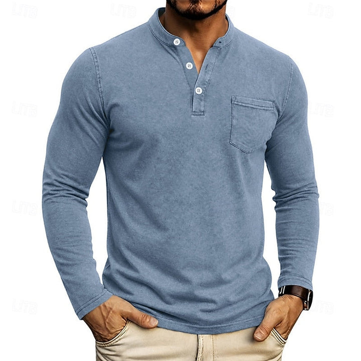 Quentin | Classic Long-Sleeve Henley Shirt