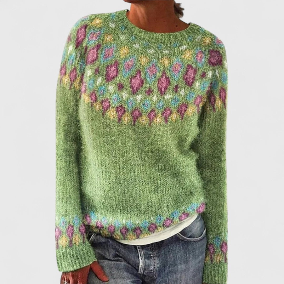 Nora | Nordic Pattern Knit Sweater