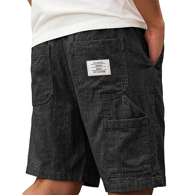 Colin | Men's Cotton-Linen Cargo Shorts