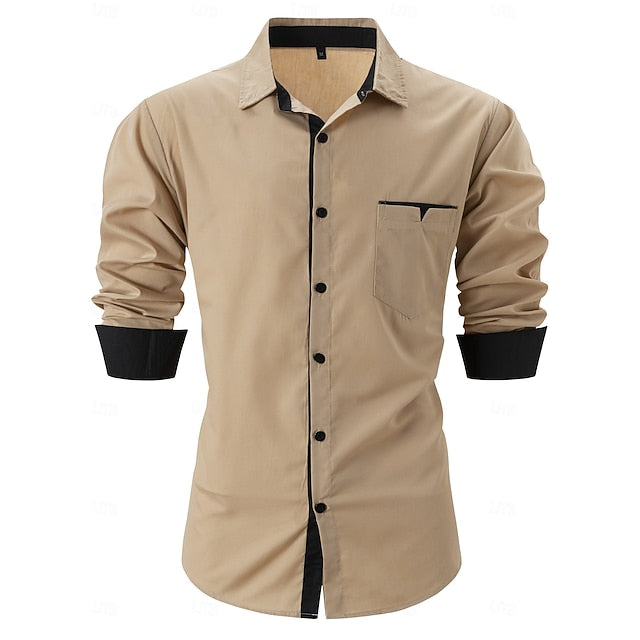 Alexander | Men's Colour Block Long Sleeve Shirt