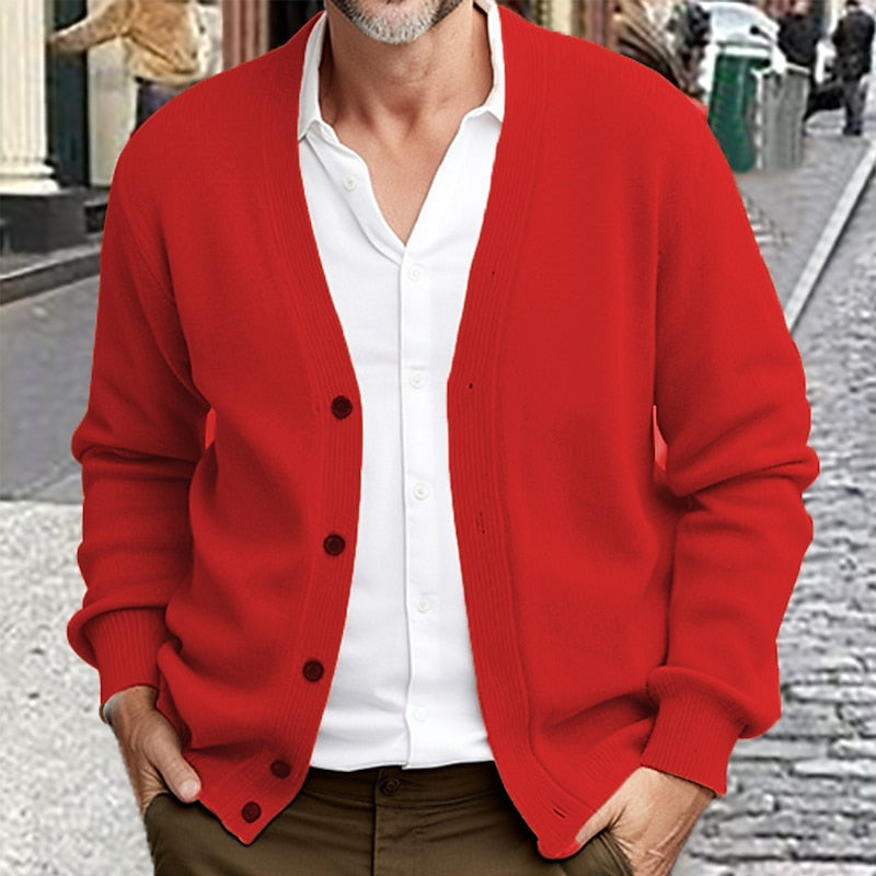 Malcolm | Christmas Button-Front Cardigan