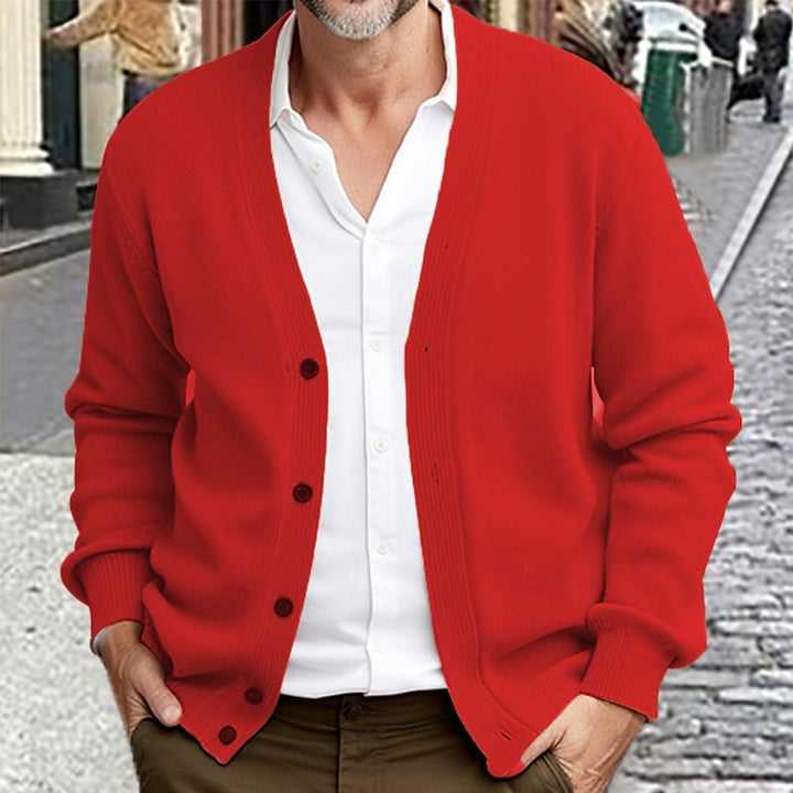 Malcolm | Christmas Button-Front Cardigan