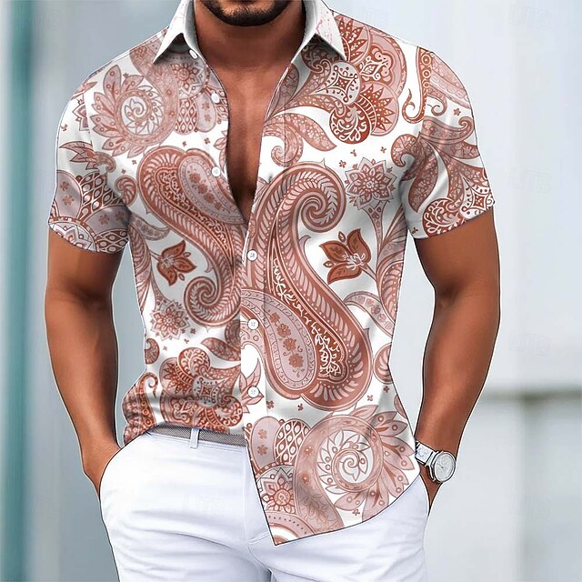 Daniel | Men's Satin Paisley Short Sleeve Shirt