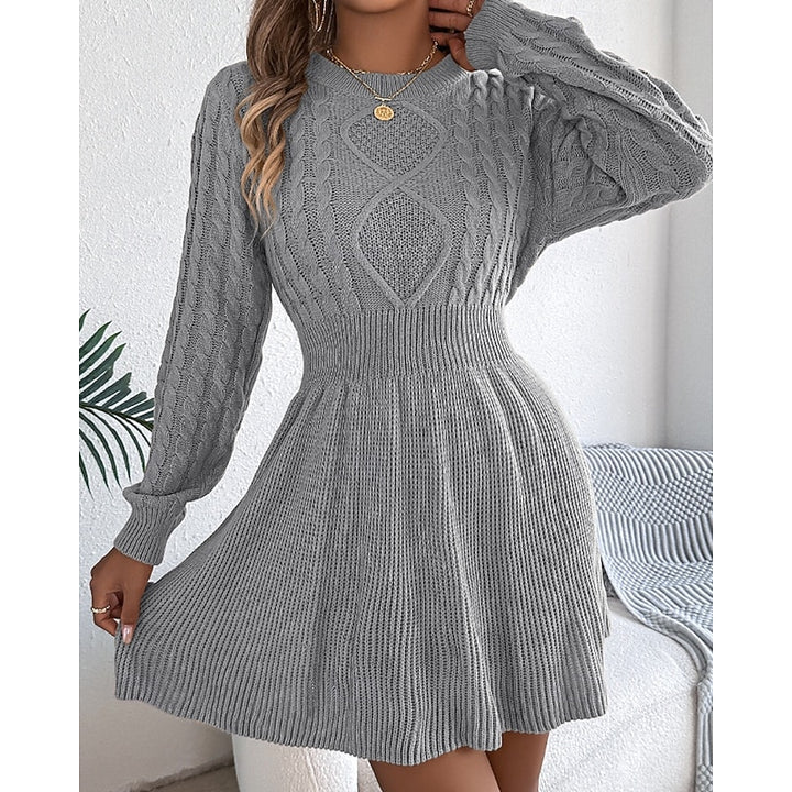 Marceline | Cable-Knit Christmas Sweater Dress