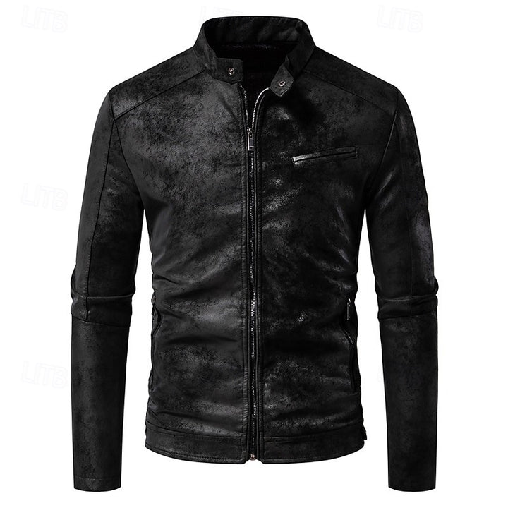 Hudson | Classic Stand-Collar Biker Jacket