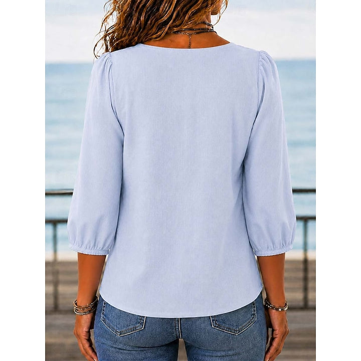 Rosemary | Lace-Trimmed Square Neck Blouse