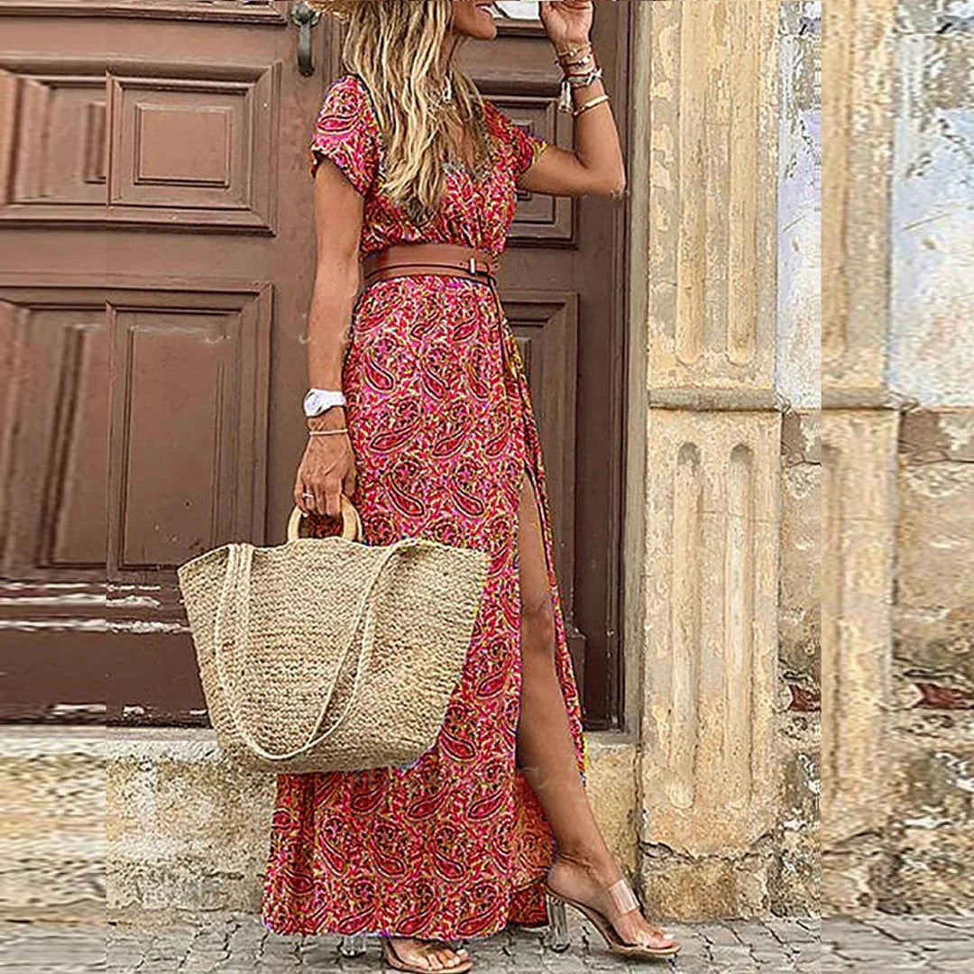 Mirabel | Floral Belted Maxi Dress