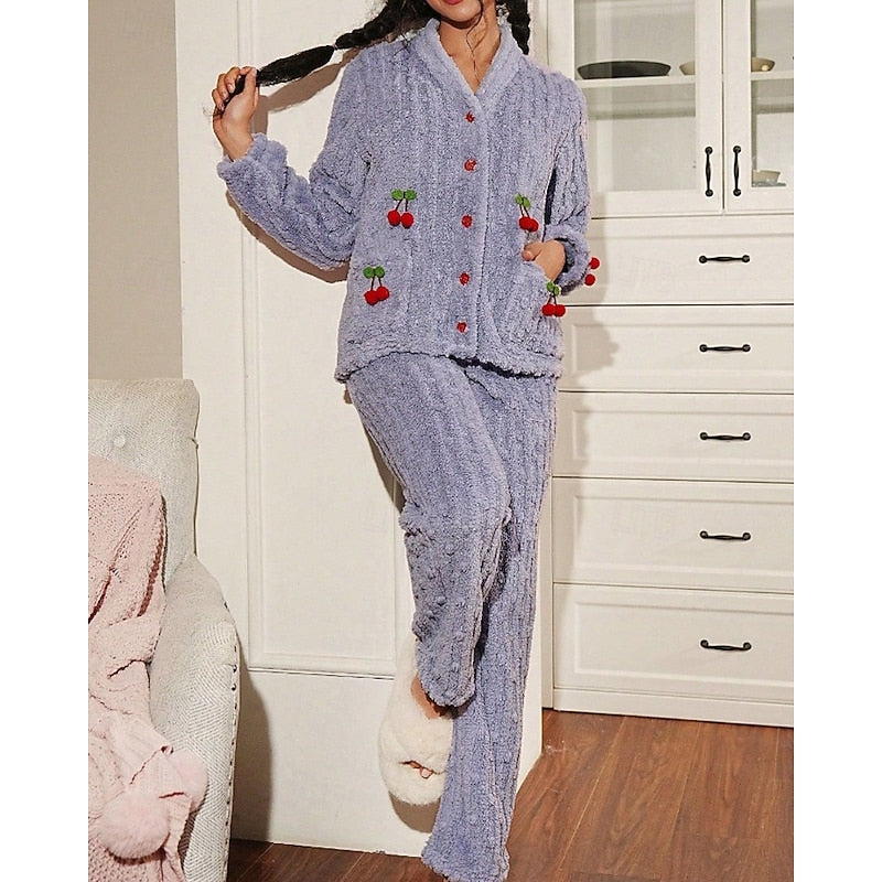 Helena | Cozy Cherry Two-Piece Set