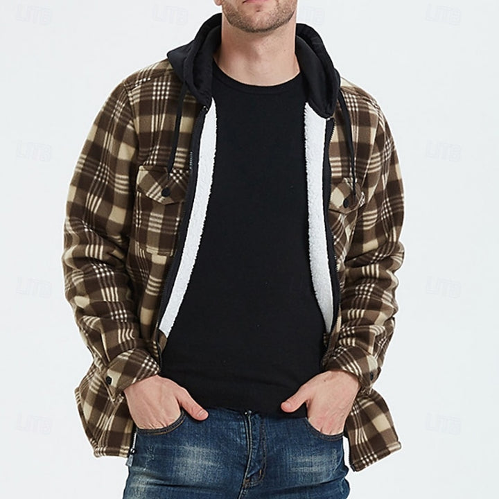 Emmett | Hooded Plaid Shirt Jacket
