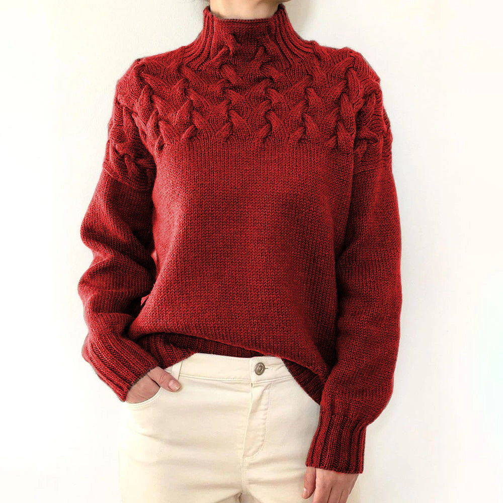 Rosaleen | Cable-Detail Turtleneck Sweater
