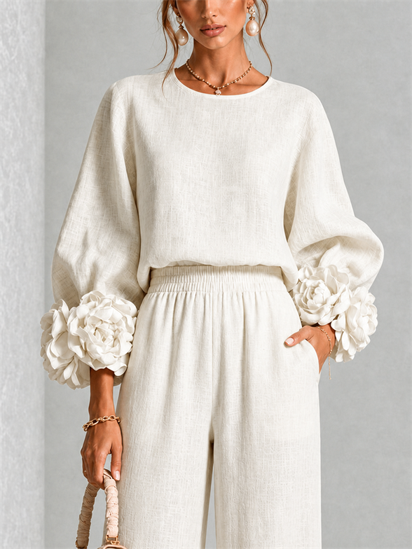 Carys | Floral Cuff Two-Piece Set