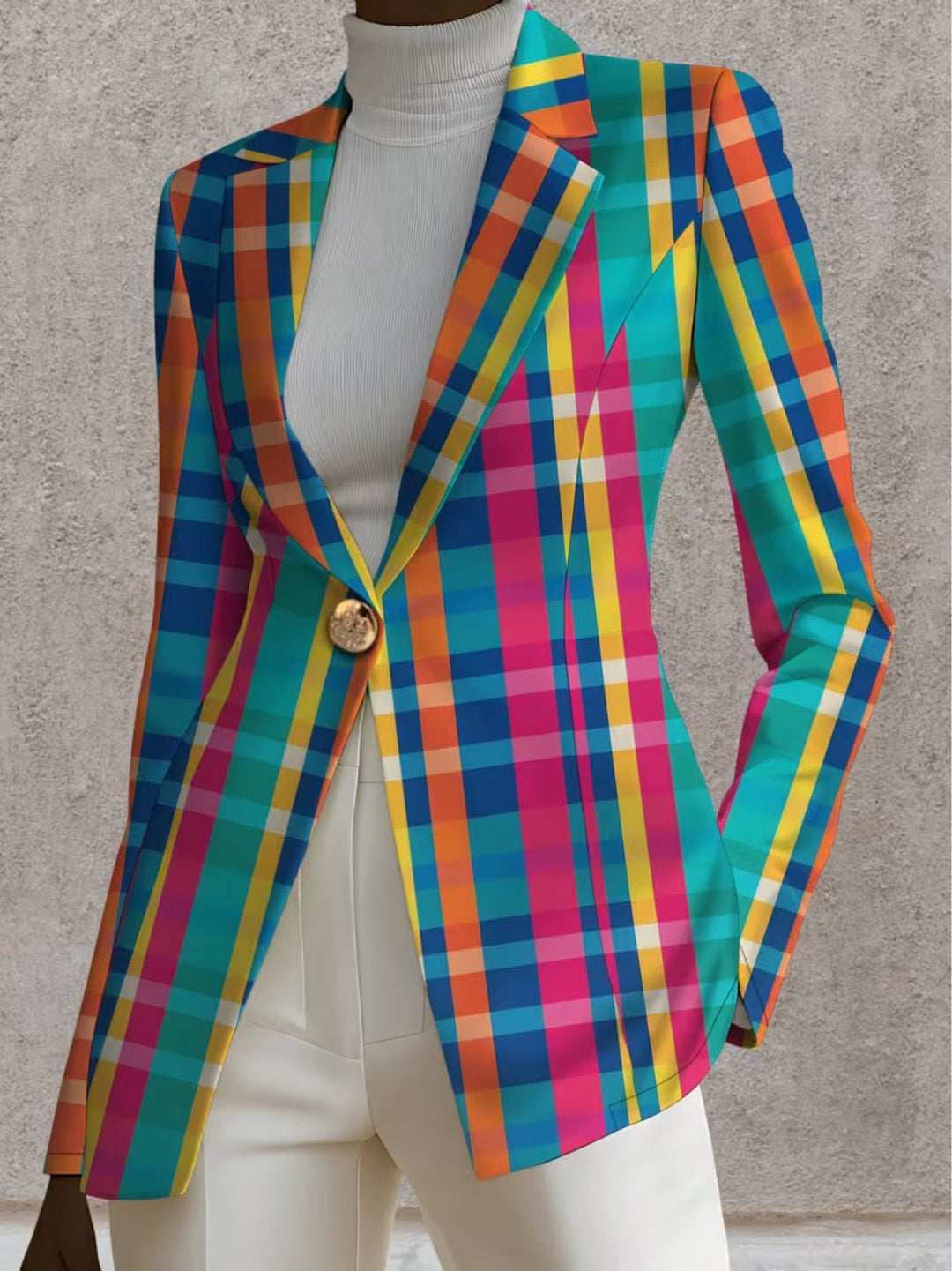 Loretta | Vibrant Checked Blazer