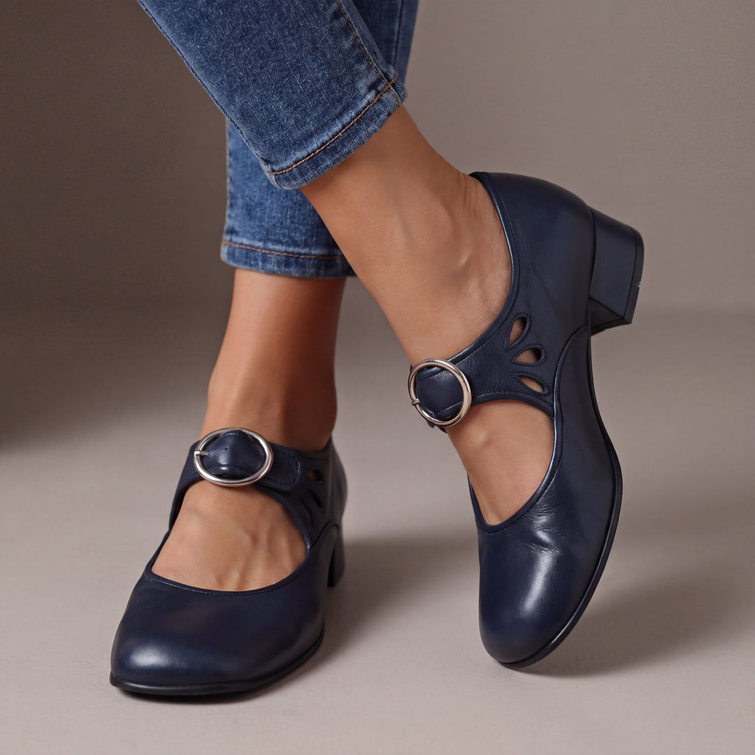 Mallory | Buckled Block-Heel Mary Janes