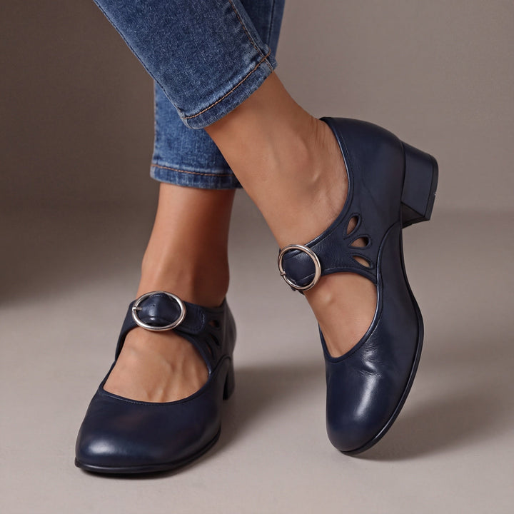 Mallory | Buckled Block-Heel Mary Janes